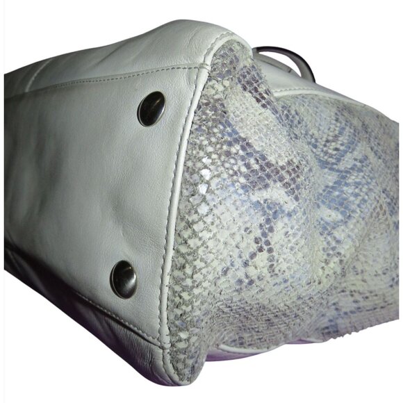 Coach 2014 Taylor Ivory Mixed Exotic Python Leather Alexis Shoulder Tote Bag - Picture 10 of 13